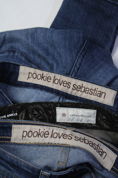 Pookie Love Sebastian Womens Midrise Medium Wash Skinny Denim Pant Size 25 Lot 3