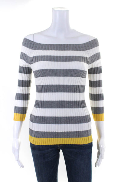 Bailey 44 Women's Boat Neck Long Sleeves Stripe Pullover Sweater Size S