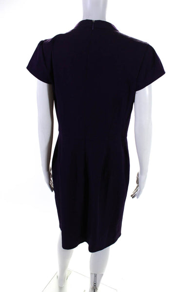 Lark & Ro Womens Short Sleeves Knee Length Tulip Dress Purple Size 12