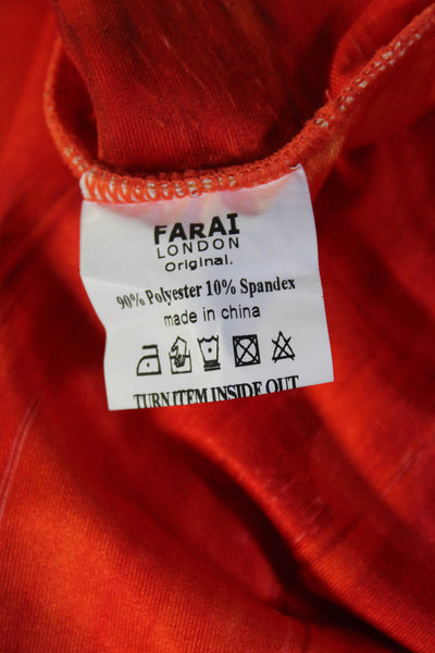 Farai London Womens Side Zip One Shoulder Mini Dress Orange Red Size Large