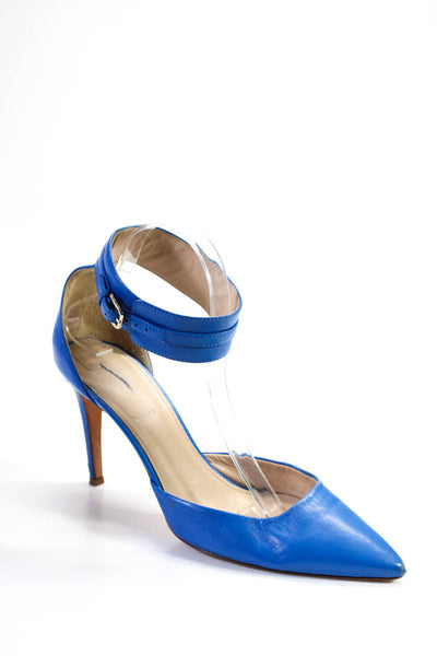 J Crew Womens Pointed Toe Ankle Strap D'Orsay Stiletto Heels Blue Size 10