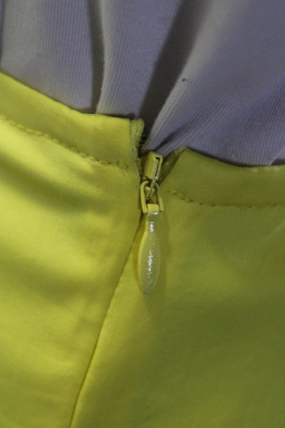 LaPointe Women's Midi A-line Bias Slip Skirt Yellow Size 4