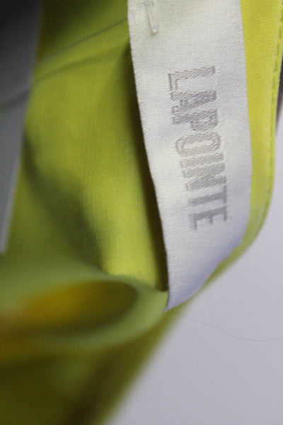 LaPointe Women's Midi A-line Bias Slip Skirt Yellow Size 4