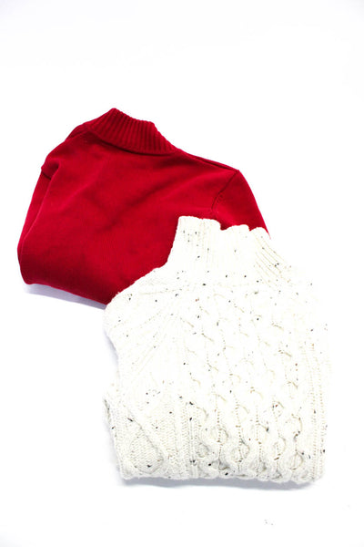 Lauren Ralph Lauren Madewell Womens Red Cotton Cardigan Sweater Size M S lot 2