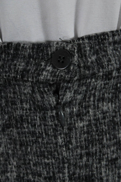 Max Mara Women's Zip Closure Slit Hem Midi Work Skirt Gray Size 6