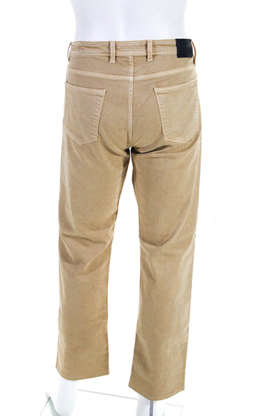 PT05 Mens Cotton Buttoned Colored 5-Pocket Straight Leg Pants Tan Size EUR35