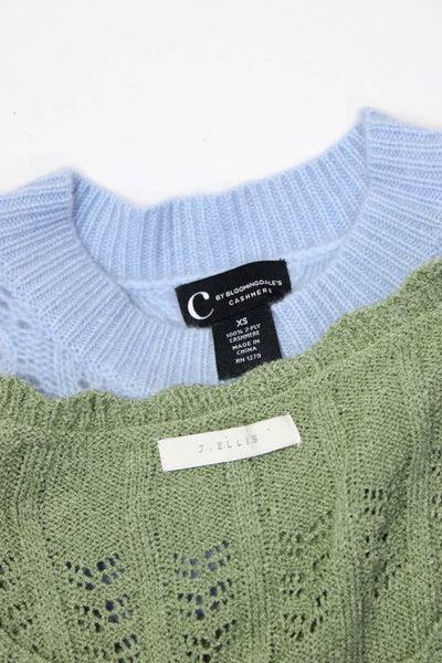 C by Bloomingdales J Ellis Womens Sweaters Blue Green Size XS Small Lot 2