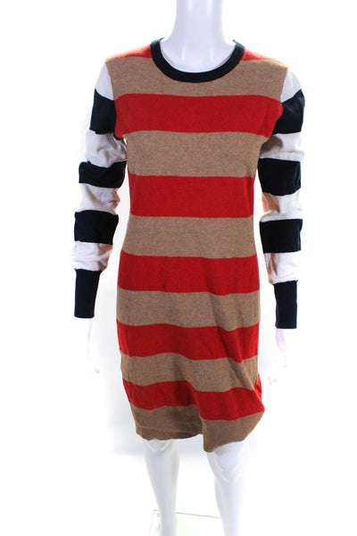 Scotch & Soda Womens Brown Multi Striped Sweater Dress Size 8 13424976