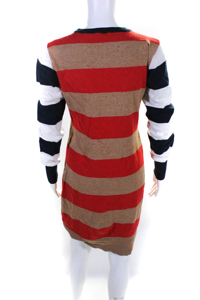 Scotch & Soda Womens Brown Multi Striped Sweater Dress Size 8 13424976