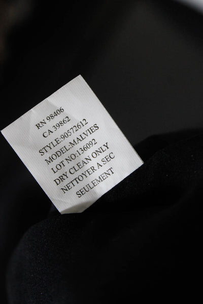 Theory Womens Silk Ruffled Sleeveless Halter Neck Knee-Length Dress Black Size 8