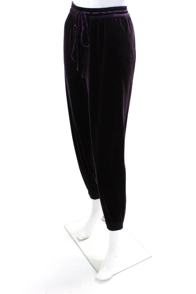 Toccin Womens Purple Velvet Joggers Size 12 14789237