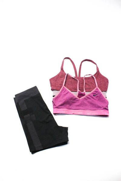Nike We Me Womens Strappy Colorblock Sports Bras Shorts Pink Size XS S Lot 3
