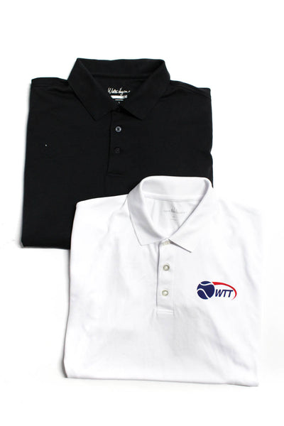 Walter Hagen Vansport Men's Short Sleeve Button Up Shirt Black Size L M, Lot 2