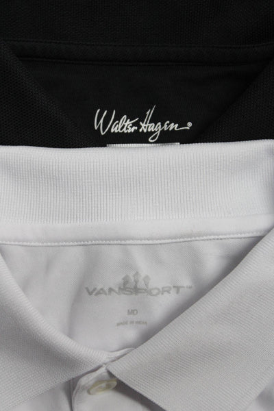 Walter Hagen Vansport Men's Short Sleeve Button Up Shirt Black Size L M, Lot 2