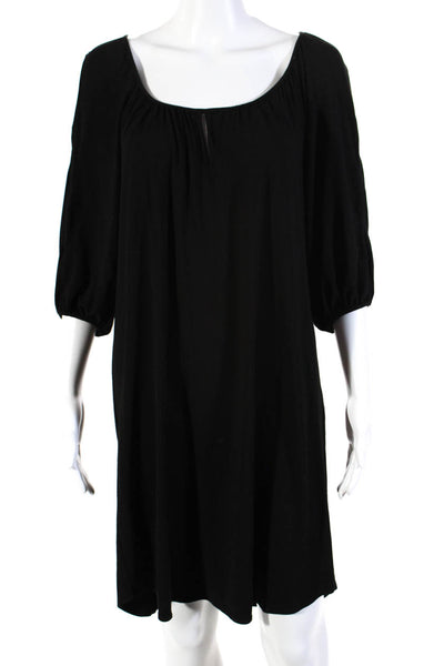 Only Hearts Women's Long Sleeve Cold Shoulder Shift Dress Black Size L