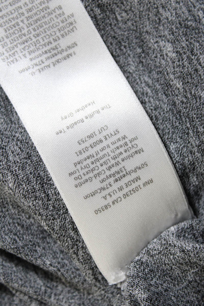 Current/Elliott Women's Crewneck Ruffle Sleeves T-Shirt Gray Size 0