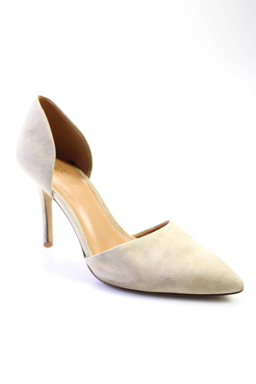 J Crew Womens Suede Pointed Toe D'Orsay High Stilettos Heels Beige Siz -  Shop Linda's Stuff