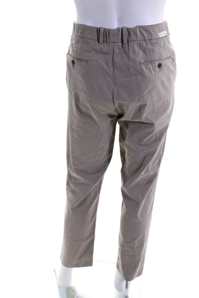 Teleria Zed Men's Casual Straight Leg Khaki Pants Beige Size 38