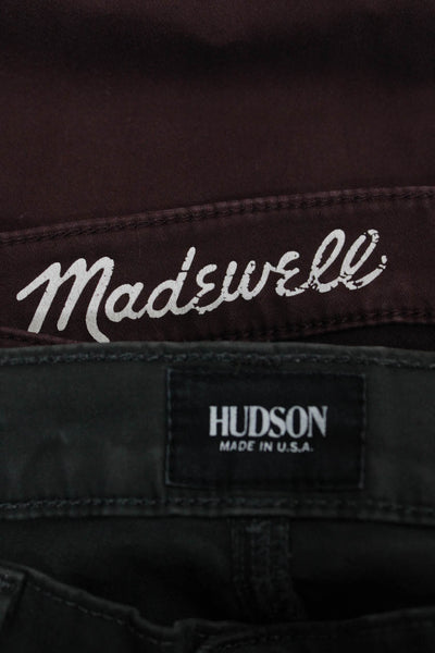 Madewell Hudson Womens Maroon Mid-Rise Skinny Leg Jeans Size 25 Lot 2