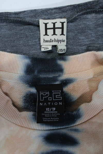 Haute Hippie PE Nation Womens Tees Sweatshirt Gray Size XS Lot 2