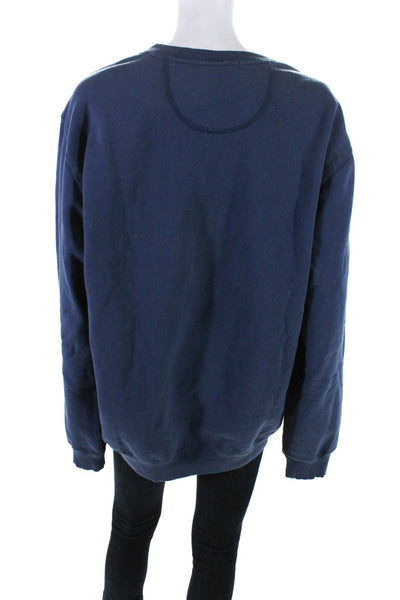 Paradised Women's Spray Palm Crewneck Sweatshirt Blue Size L