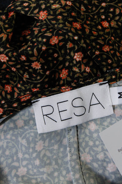 Resa Women's Long Sleeve Tie Front V Neck Floral Blouse Multicolor Size M