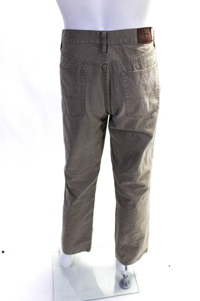 Polo Ralph Lauren Mens Flat Front Straight Leg Khaki Pants Beige Tan Size 36x32