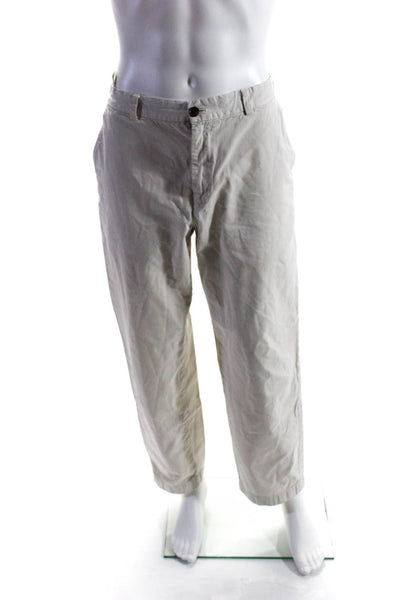 Brooks Brothers Mens 'Clark' Flat Front Khaki Chino Pants Beige Gray Sight 36x32