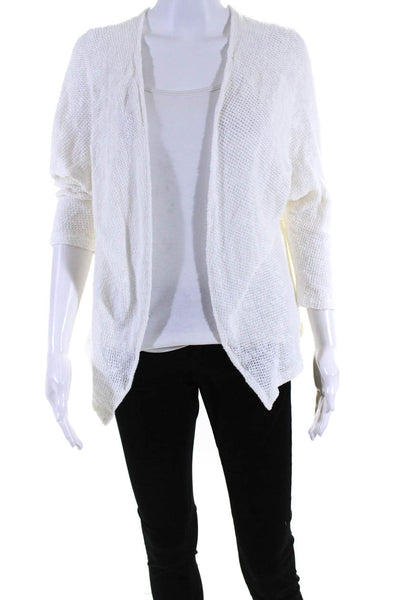 Velvet for Calypso St. Barth Women's Open Front Knit Cardigan White Size XS