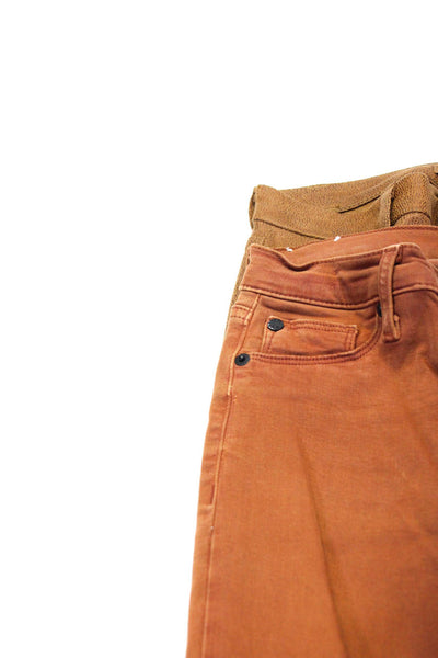 Hudson 7 For All Mankind Women's Skinny Jeans Orange Brown Size 25 Lot 2