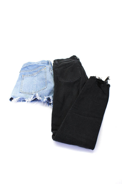 Paige Rag & Bone Women's Skinny Jeans Denim Shorts Black Blue Size 24 25 Lot 2