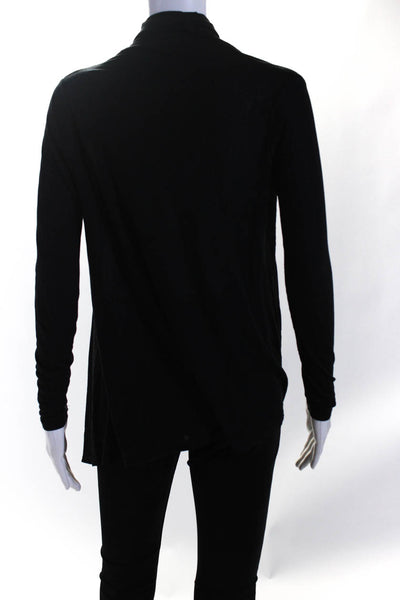 Helmut Women's Mid Length Open Front Cardigan Sweater Black Size P