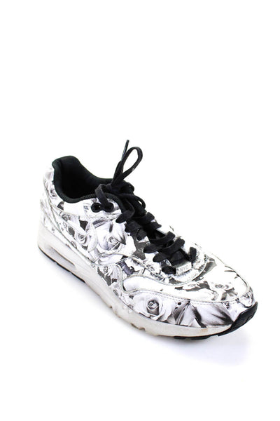 Nike Air Max Ultra Girls Gray Black Floral Print Low Top Sneaker Shoes Size 6