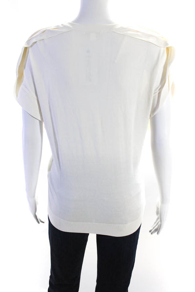 COS Womens Dolman Sleeve Knit Crew Neck Tunic Top Blouse White Size Extra Small