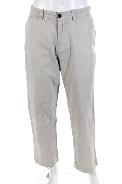 Polo Ralph Lauren Mens Flat Front Slim Straight Leg Pants Light Gray Size 34x32