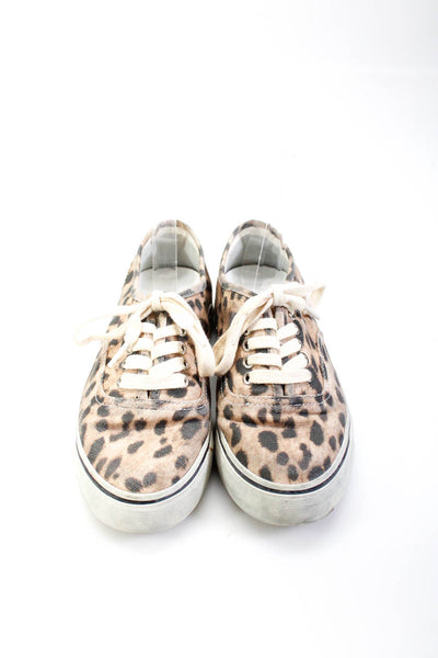 Redone Women's Animal Print 70s Low Top Skate Shoes Beige Size 38
