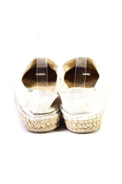 Soludos Womens Slide On Espadrille Loafers White Size 8