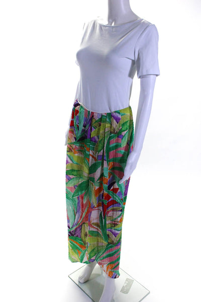 Wayf Womens Floral Print Chiffon Surplice A Line Midi Skirt Multicolor Small