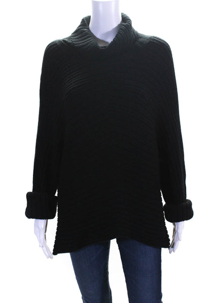 Krimson Klover omens Pullover Ribbed Knit Turtleneck Sweater Black Extra Large