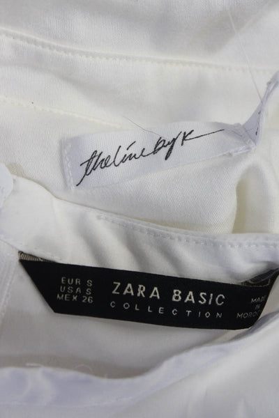 Zara The Line By K Womens Shirts White Cotton Size XS Small Lot 2