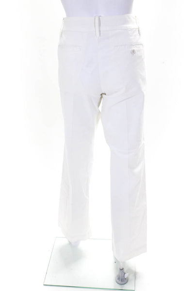 S1/24 Women's Casual Mid Rise Bootcut Trouser Pants White Size 10