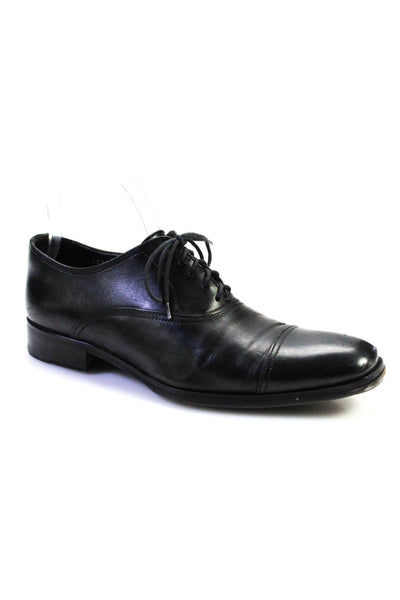 Adam Derrick Men's Round Toe Lace Up Oxford Dress Shoe Black Size 7