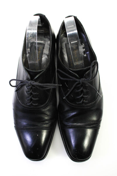 Adam Derrick Men's Round Toe Lace Up Oxford Dress Shoe Black Size 7