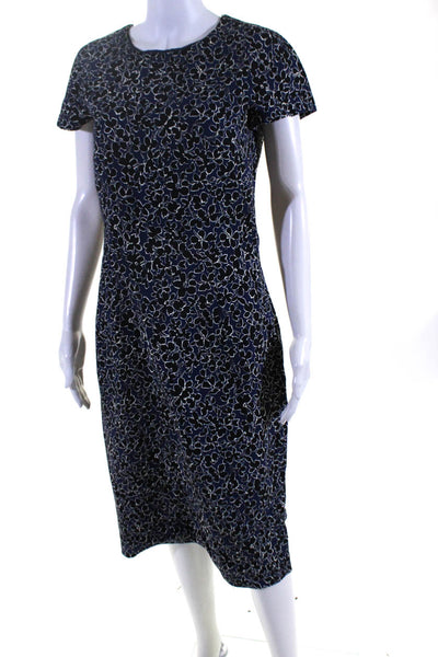 Michael Kors Collection Women's Short Sleeves Slit Back Floral Long Dress Size 6