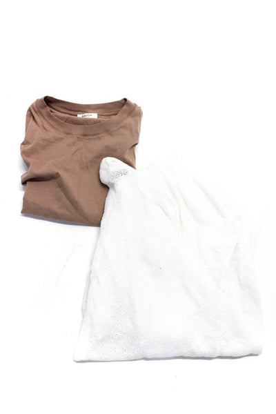 Babaton Beyond Yoga Women's Shoulder Padded Sleeveless T-shirt Brown S, Lot 2