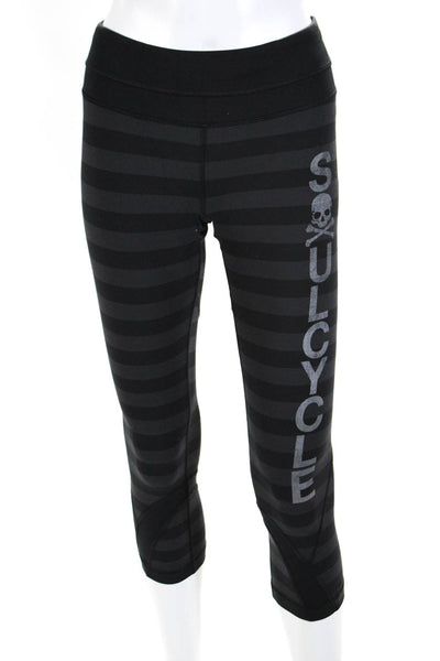Lululemon black and white striped legging
