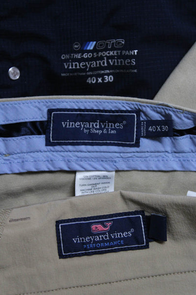 Vineyard Vines Men's Flat Front Straight Leg Dress Pant Khaki Size 40 Lot 3