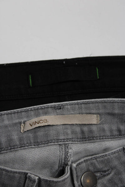 Vince J Brand Womens High Rise Skinny Ankle Jeans Gray Black Size 25 28 Lot 2