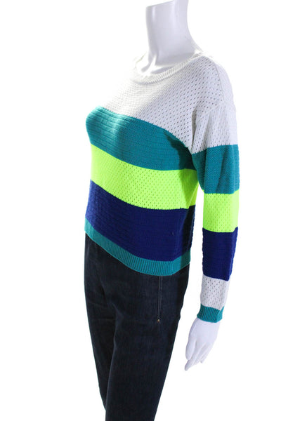 Pinko Women's long Sleeve Striped Pullover Sweater Multicolor Size XS