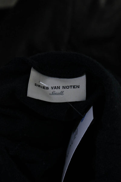Dries Van Noten Womens Long Sleeve Turtleneck Tee Shirt Blue Cotton Size Small